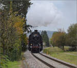 Mit Dampf zur Winzer-Kirwi.

58 311 bei der berfhrung der Umgehungsstrae in Kappelrodeck Ost. Oktober 2025. 