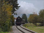 Mit Dampf zur Winzer-Kirwi.

58 311 bei der berfhrung der Umgehungsstrae in Kappelrodeck Ost. Oktober 2025. 