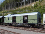 Dampf im Hochschwarzwald. 

Packwagen 114 366 Mz der Gattung Pwi-28 in Seebrugg. September 2025.