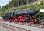 Dampf im Hochschwarzwald. 

23 042 rangiert in Seebrugg. September 2025.