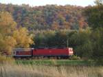Eine 143 zwischen Naumburg und Bad Ksen am 10.10.2008.