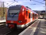 S 12 auf der Fahrt von Au/Sieg ber Siegburg und Kln nach Dren am 20.04.2008 um 16.30 Uhr auf Gleis 1 im Bahnhof Herchen/Sieg
