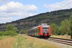 Baureihe 424 508-0 der S Bahn Köln als Überführung Richtung Würzburg durch Thüngersheim am 16.Juni.2025 
