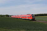 612 991 und 612 xxx waren am 14. Mai 2025 bei Unterackerhof in Richtung Regensburg unterwegs.