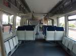 Der Innenraum eines VT 643.2 der NordWestBahn. 26.04.2009