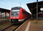 612 617 als RE 1 Gttingen - Gera Hbf bei der Einfahrt in Leinefelde. 05.07.2008