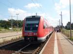 612 617 als RE 1 Gttingen - Gera Hbf in Neudietendorf. 05.07.2008