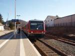 628 235 als Sonderzug Korbach - Brilon Wald bei der Einfahrt in Willingen. 16.02.2008