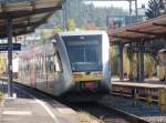 Ein VT 646 der Hellertalbahn als RB 96 nach Dillenburg in Betzdorf (Sieg). 12.10.2008