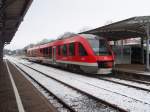Ein VT 648 als RB nach Bad Harzburg in Holzminden. 14.02.2009