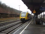VT 265 der Hessischen Landesbahn als RB 96 aus Betzdorf (Sieg) in Dillenburg. 20.12.2024