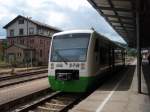 VT 131 der Sd-Thringen-Bahn als STB 1 Eisenach - Eisfeld in Meiningen. 12.07.2008