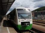 VT 131 der Sd-Thringen-Bahn als STB 1 Eisenach - Eisfeld in Meiningen. 12.07.2008