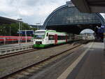 VT 305 der Erfurter Bahn als RB 21 aus Erfurt Hbf in Gera Hbf. 14.07.2025