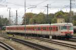 Auf gehts in die Firnhaberstrasse. Treffend der Zugzielanzeiger: Bahnpark Augsburg. 420 001-0 kam auch zu den Festlichkeiten. (25.10.2009).