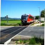 Der 642 611 fhrt als RB in Wiesenthau ein. Danach fhrt er weiter nach Ebermannstadt.
