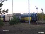 Ein Blick in die Abstellgruppe im Werksbahnhof Ziltendorf. 24.09.06