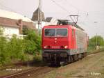 Am 07.05.07 rollt 143 001-6 solo durch Eisenhttenstadt nach Guben.