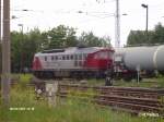 Nachschuss von DE300.01 mit ein Kesselzug in Eisenhttenstadt. 04.06.07