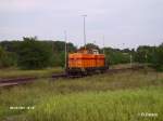 Lok 64 rckt aus in das EKO Stahl Werk. 15.08.07