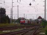143 001-6 durchfhrt Eisenhttenstadt mit ein Leeren Kokszug nach Guben. 22.08.07