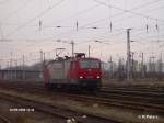 143 001 kommt solo aus Guben wieder zurck durch Eisenhttenstadt. 05.01.08