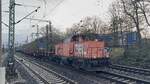 BR 214 025-9 von BBL Logistik (BBL 14) mit Leeren GZ durch HH-Harburg. 20.Dezember 2024