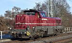 CLR - Cargo Logistik Rail-Service GmbH, Barleben-Ebendorf [D] mit ihrer vossloh DE 18 Diesellok  DE 18 001  [NVR-Nummer: 92 80 4185 034-0 D-CLR] am 08.12.25 Höhe Bahnhof Magdeburg-Neustadt.
