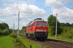 BR 232 498-6 von DB Cargo LZ Richtung Ahrensburg durch Ahrensburg Stellmoor am 18.Juli.2023