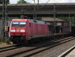 BR 152 098-0 von DB Cargo mit Leeren Containerzug durch HH-Harburg. 31.05.2025