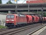 BR 152 081-6 DB Cargo mit Schttgutwagen bei der Durchfahrt Hamburg-Harburg. 19.06.2025