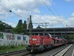 BR 265 010-9 mit Leeren Autozug bei der Durchfahrt Hamburg-Harburg. 19.06.2025