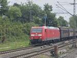 BR 185 019-7 mit einen Gterzug bei der Durchfahrt HH-Harburg. 19.06.2025