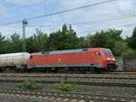 BR 152 009-7 DB Cargo mit Kesselzug bei der Durchfahrt HH-Harburg -> Maschen/Buchholz. 19.06.2025