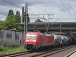 BR 152 008-9 DB Cargo mit Kessel bei der Durchfahrt HH-Harburg. 19.06.2025