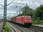 BR 185 231-8 mit Container bei der Durchfahrt HH-Harburg. 19.06.2025