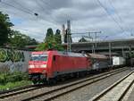 BR 152 012-1 mit Mischer bei der Durchfahrt HH-Harburg. 19.06.2025