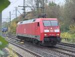 BR 152 116-0 von DB Cargo als Lz durch HH-Harburg.  19.Oktober 2024