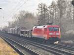 BR 152 054-3 mit Mischer durch Dedensen-Gmmer Richtung Westen. 1.Februar 2025