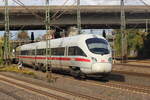 BR 411 009/509 ( Gstrow ) als (ICE 1671 Hamburg-Altona -> Karlsruhe Hbf) bei der Ausfahrt HH-Harburg. 9.Oktober 2025