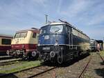BR 120 004-7 und E10 348 (110 348) BR 101 057-8 stehen nebeneinander beim Sommerfest in DB Museum Koblenz. 14.06.2025