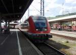 Ein Modus Steuerwagen als RE aus Frankfurt (Main) Hbf bei der Einfahrt in Wrzburg Hbf. 21.06.2008