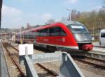 642 108 als RB 68 nach Saarbrcken Hbf in Pirmasens Hbf. 04.04.2009