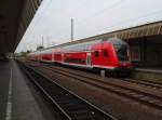 Ein Doppelstock Steuerwagen als RE 2 nach Mnchengladbach Hbf in Mnster (Westf.) Hbf. 07.08.2008
