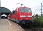 111 123 als RE 13 Hamm (Westf.) - Venlo in Mnchengladbach Hbf. 08.08.2008