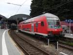 Ein Doppelstock Steuerwagen als RE 9 nach Siegen in Aachen Hbf. 10.08.2008