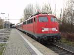 110 450 als RB 50 Dortmund Hbf - Mnster (Westf.) Hbf in Werne (Lippe). 29.11.2008