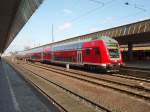 Ein Doppelstock Steuerwagen als RE 2 aus Mnchengladbach Hbf in Mnster (Westf.) Hbf. 07.03.2009