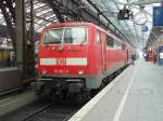 111 147 als RE 9 Gieen - Aachen Hbf in Kln Hbf. 13.04.2009