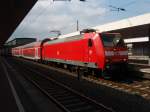 146 018 als RE 6 Dsseldorf Hbf - Minden (Westf.) in Duisburg Hbf. 19.04.2009
